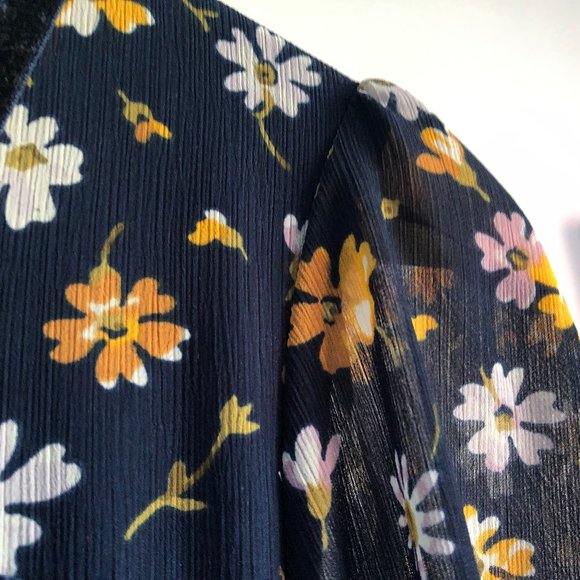 Madewell Velvet-Trimmed Square-Neck Top in Petal Party - Picture 5 of 7